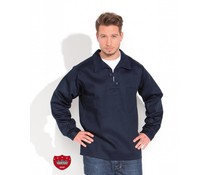 Takelhemd met knoopsluiting, uni blauw Takelhemd met knoopsluiting, uni blauw