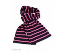 Bretonse streepsjaal Marineblauw-fuchsia Bretonse streepsjaal Marineblauw-fuchsia