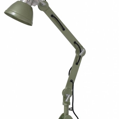 Table Lamp metallic green 75cm, "rustic metal desk lamp"