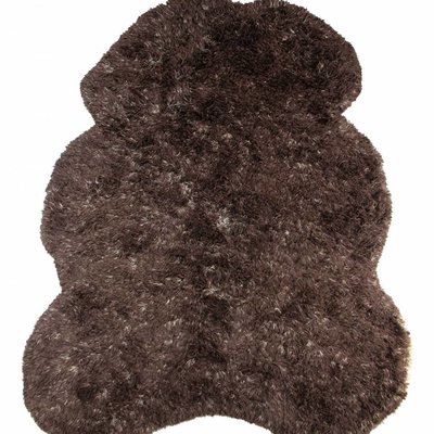 Brauner Wollteppich 260cm, "(bear) skin large"