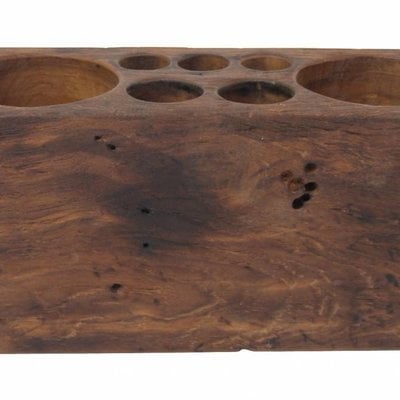 Desk organizer of teak wood 25x10x12cm "wooden desk organizer m"
