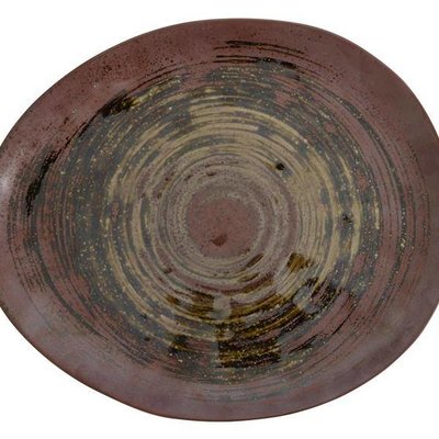 Handmade ceramic plate Set of 2 27x23x2,5cm "Handmade ceramic plate"