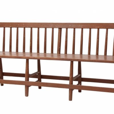 Bank hout "wooden cafe bench" 180x50x81cm