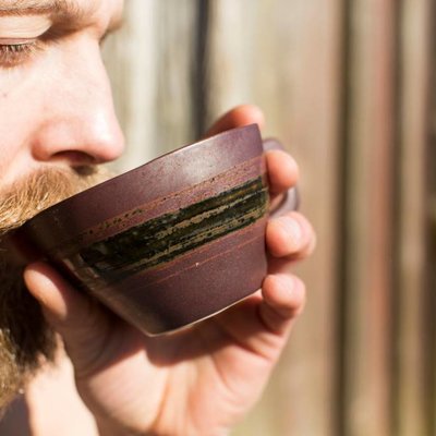 Handmade ceramic cup Set of 6 13x10x6,5cm "Handmade ceramic cup"