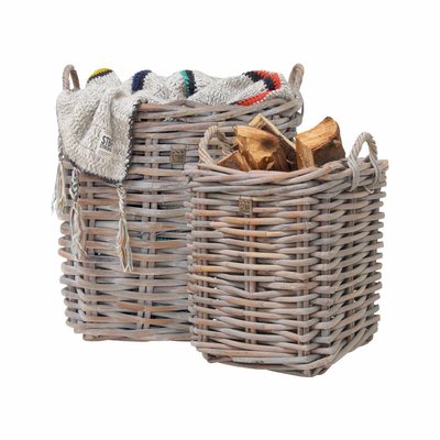 Mand van rotan "Twig XL baskets set of 2"