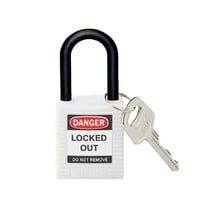 Nylon veiligheidshangslot wit 813641