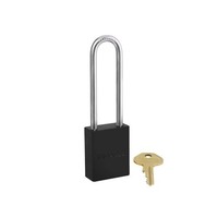 Aluminium safety padlock black S6835LTBLK