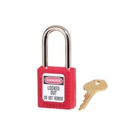 Set of 3 Zenex safety padlocks 410TRIRED in blister packaging