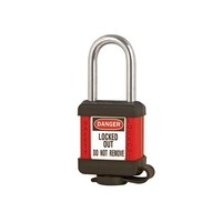 Set of 3 Zenex safety padlocks 410TRIRED in blister packaging