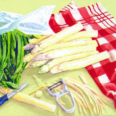 Servetten Asperges Frais Creme 33 x 33 cm