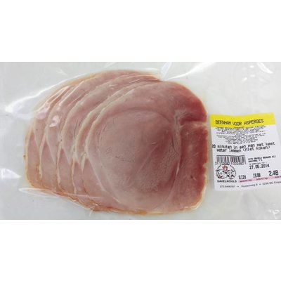 Ambachtelijke beenham ca. 150 gram.April t/m Juni