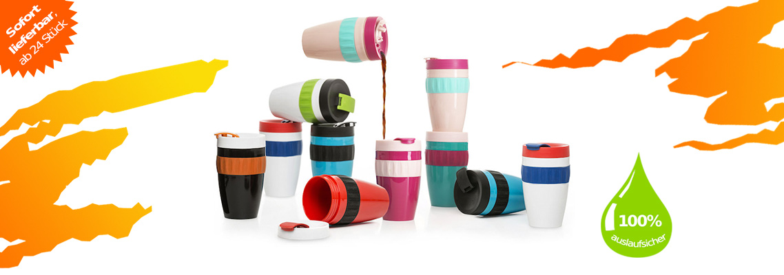 Mehrwegbecher Coffee to go Modell Rock - 100% dicht