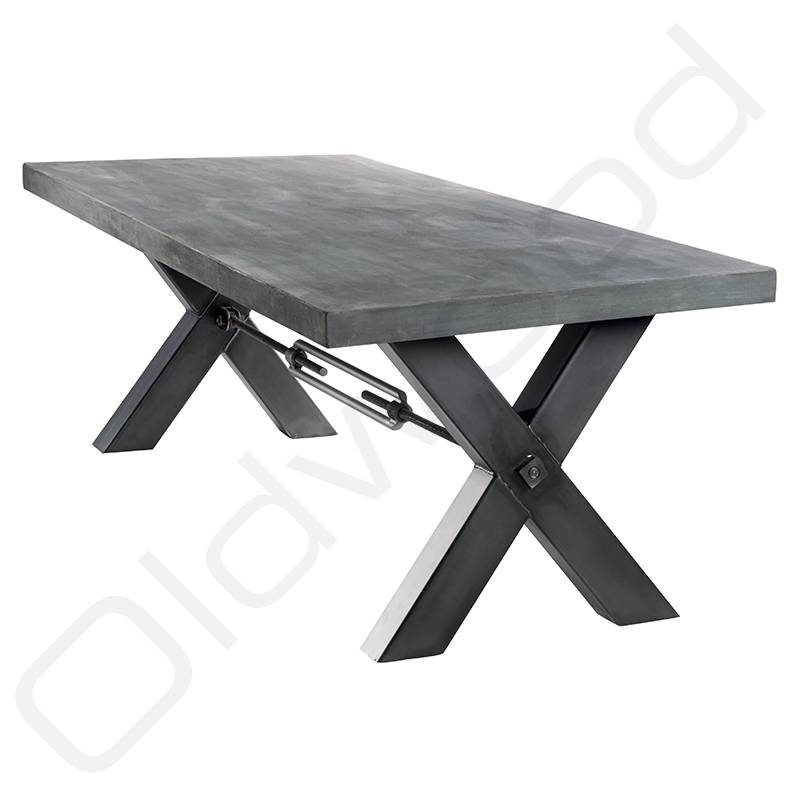 Robuuste tafels houten tafel met beton oldwood de woonwinkel Betonlook tafel prijzen