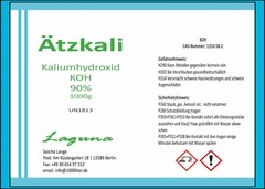 Ätzkali Kaliumhydroxid KOH/ Ätznatron Natriumhydroxid NaOH/ Natronlauge