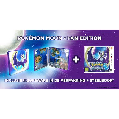 3DS Pokemon Moon + Steelcase (Fan Edition)
