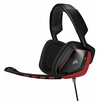 PC Corsair Gaming - Void Surround USB Dolby 7.1 Hybrid Gaming Headset - Red