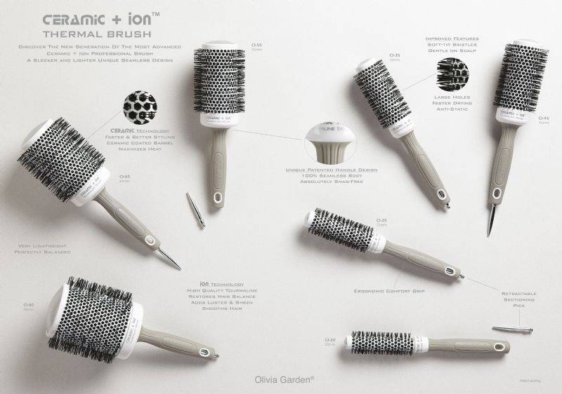 Olivia Garden Ceramic Ion Brush Kappers & Co hairdressing products