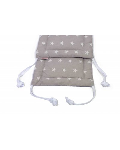 Hobea Hoofdbeschermer baby/bedje grijs/ster wit