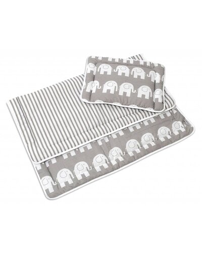 Hobea Hobea bed set kussentje en dekentje olifant