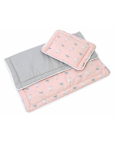 Hobea Hobea bed set kussentje en dekentje vogeltje