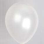 Ballon metallic wit 25 stuks Ballon metallic wit 25 stuks