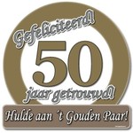 Huldeschild 50 jaar getrouwd Huldeschild 50 jaar getrouwd