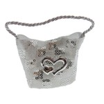 Zakje met hart zilver Zakje met hart zilver