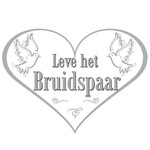 Deurbord leve het bruidspaar Deurbord leve het bruidspaar