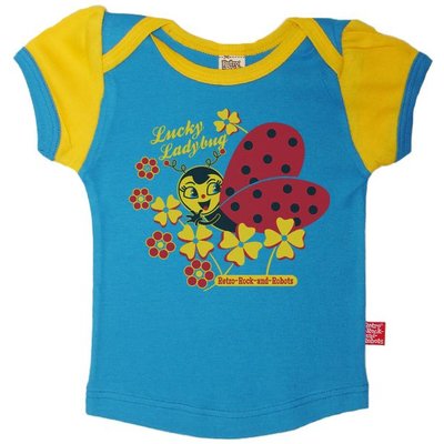 Retro-Rock-and-Robots shirt Lucky Ladybug