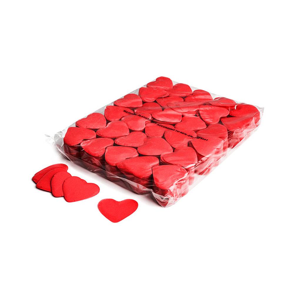 Image of MagicFX Slowfall confetti hartjes 55mm rood