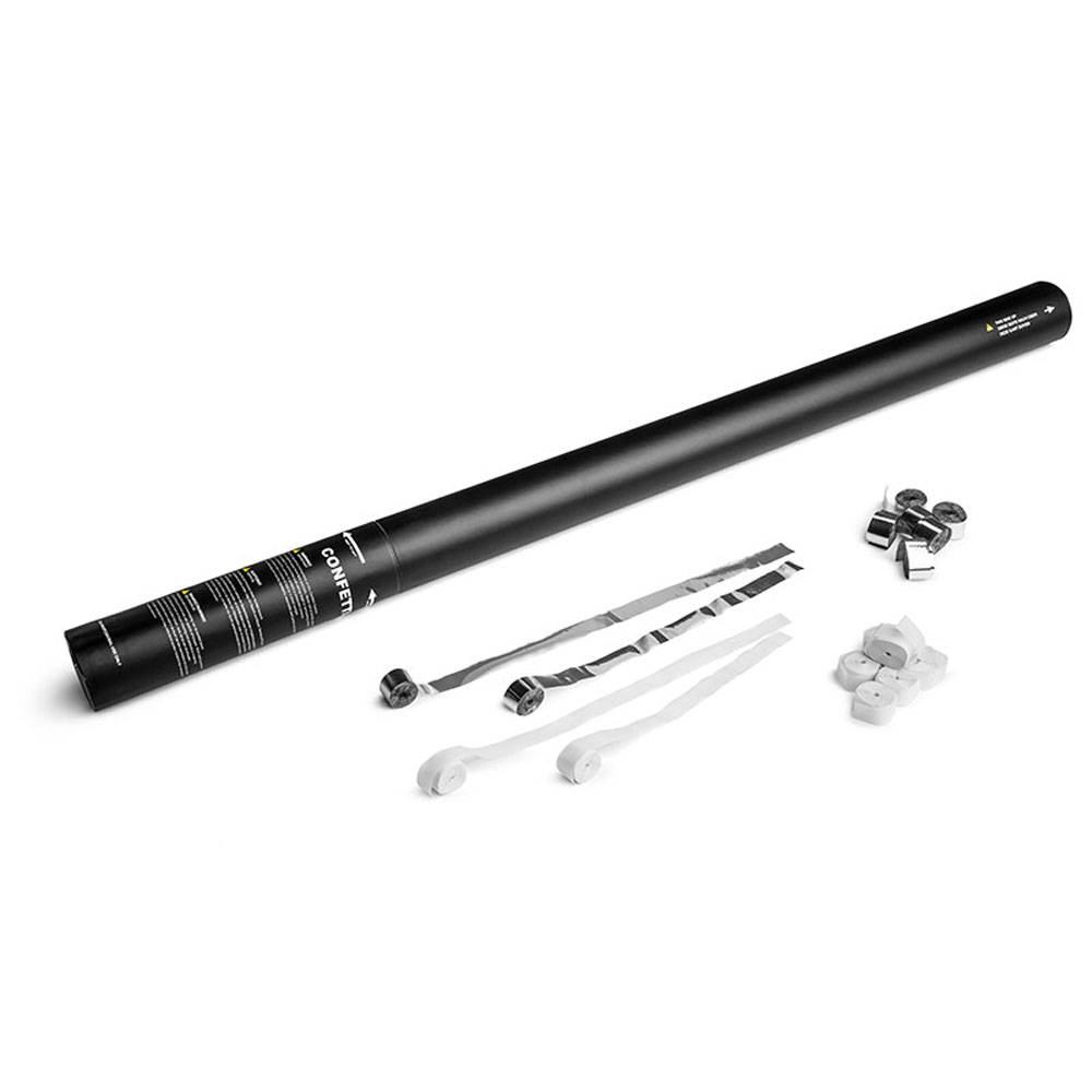 Image of MagicFX Handheld Streamer Cannon 80cm wit+zilver