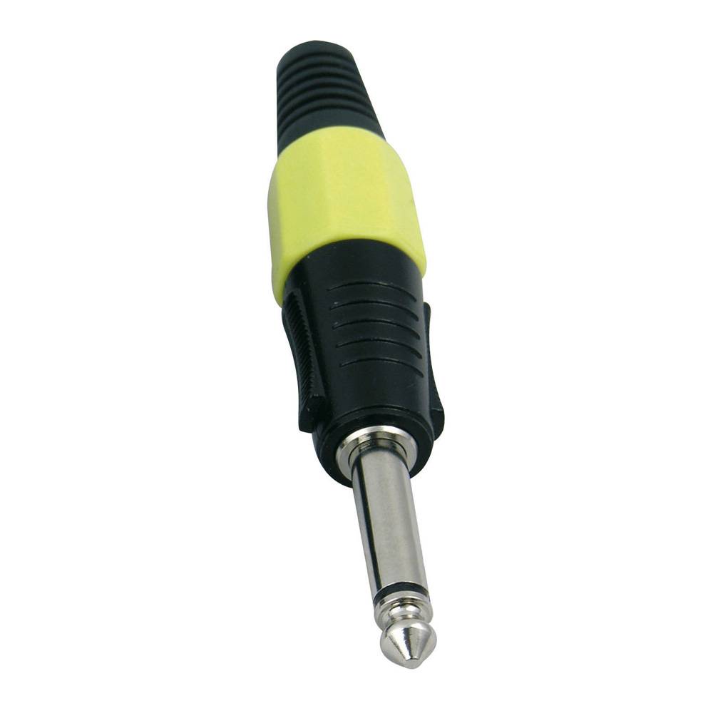 Image of DAP 6,3mm Jackplug mono zwart met geel eindkapje