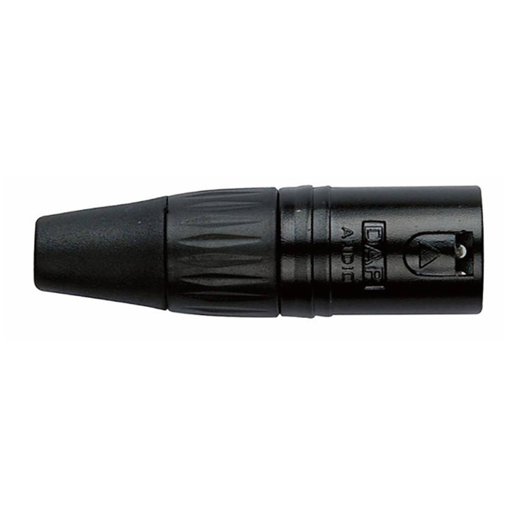 Image of DAP XLR 3-polige zwarte male plug met zwarte kleurring