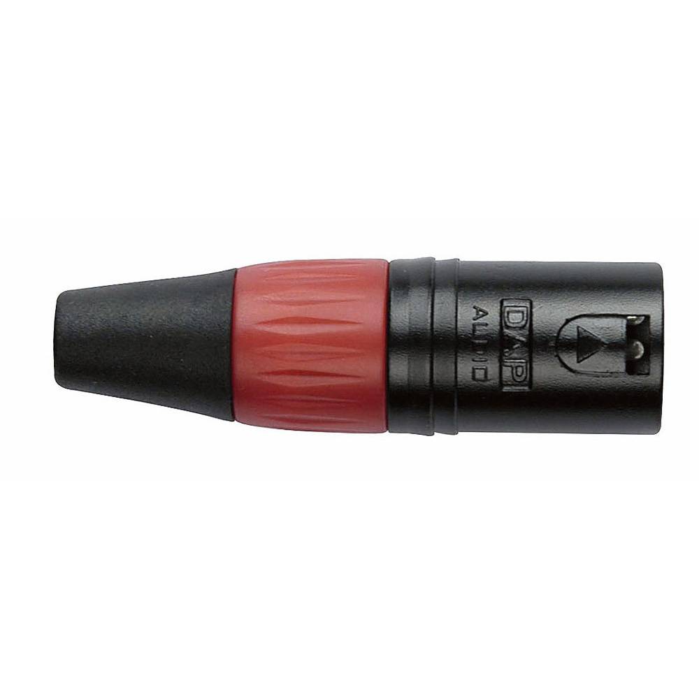 Image of DAP XLR 3-polige zwarte male plug met rode kleurring