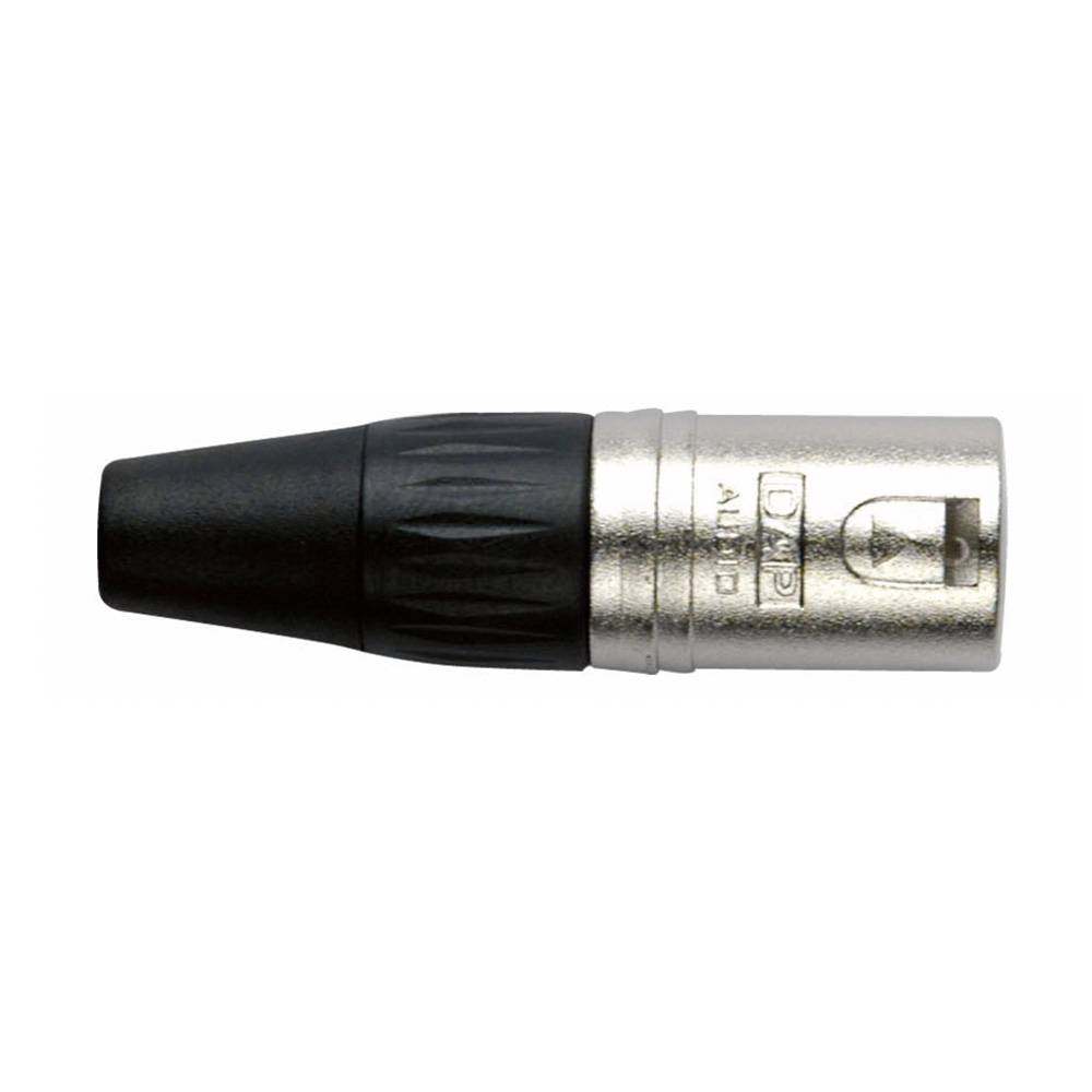 Image of DAP XLR 3-polige zilveren male plug met zwarte kleurring