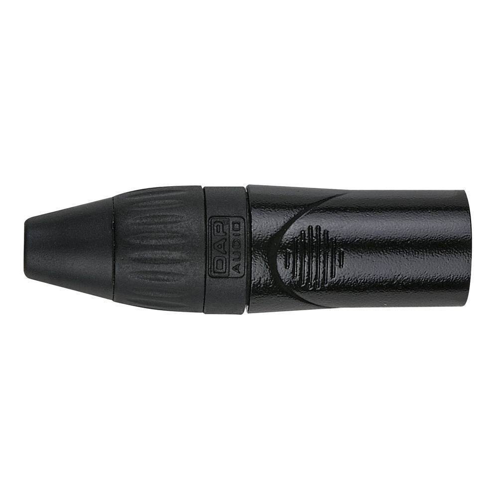 Image of DAP XLR 3-polige zwarte plug X-type met zwarte kleurring