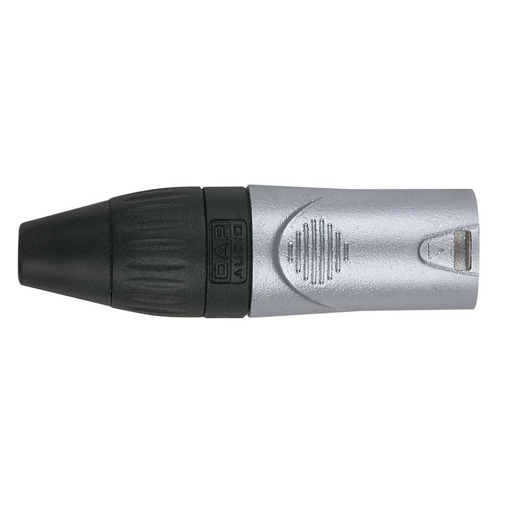Image of DAP XLR 3-polige zilveren plug X-type met zwarte kleurring