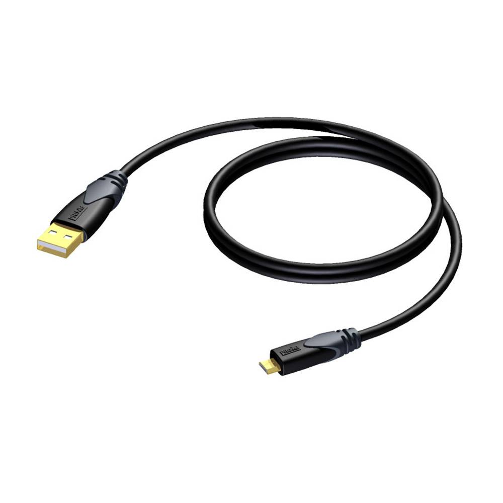 Image of Procab CLD614/1 USB A naar USB micro B kabel 1m
