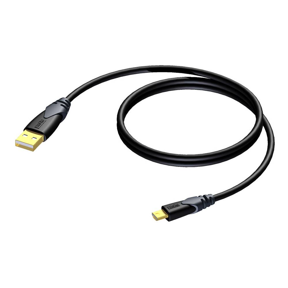 Image of Procab CLD615/1 USB A naar USB mini B kabel 1m