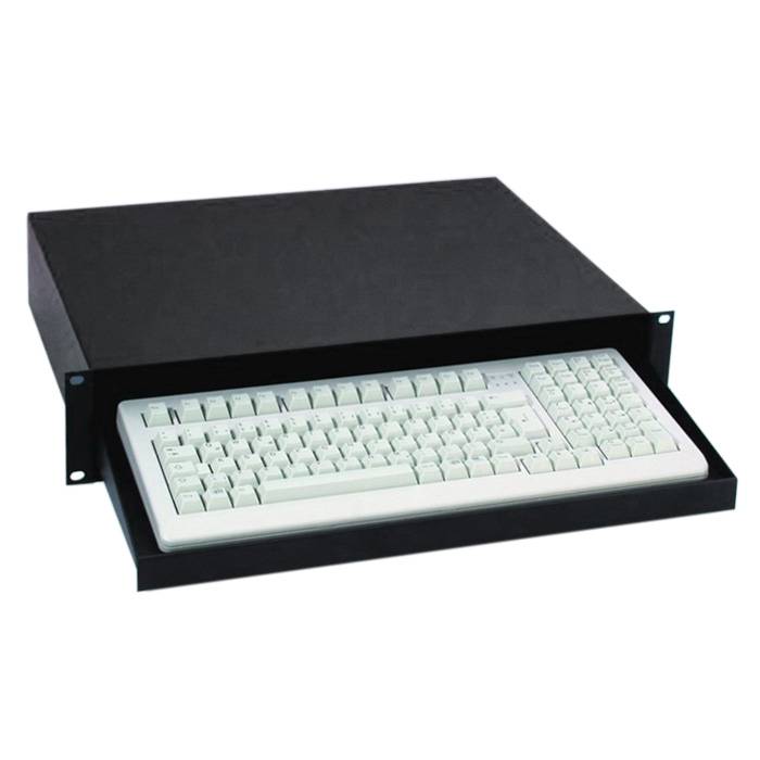 Image of Adam Hall 19 inch rackmount computer keyboard plateau