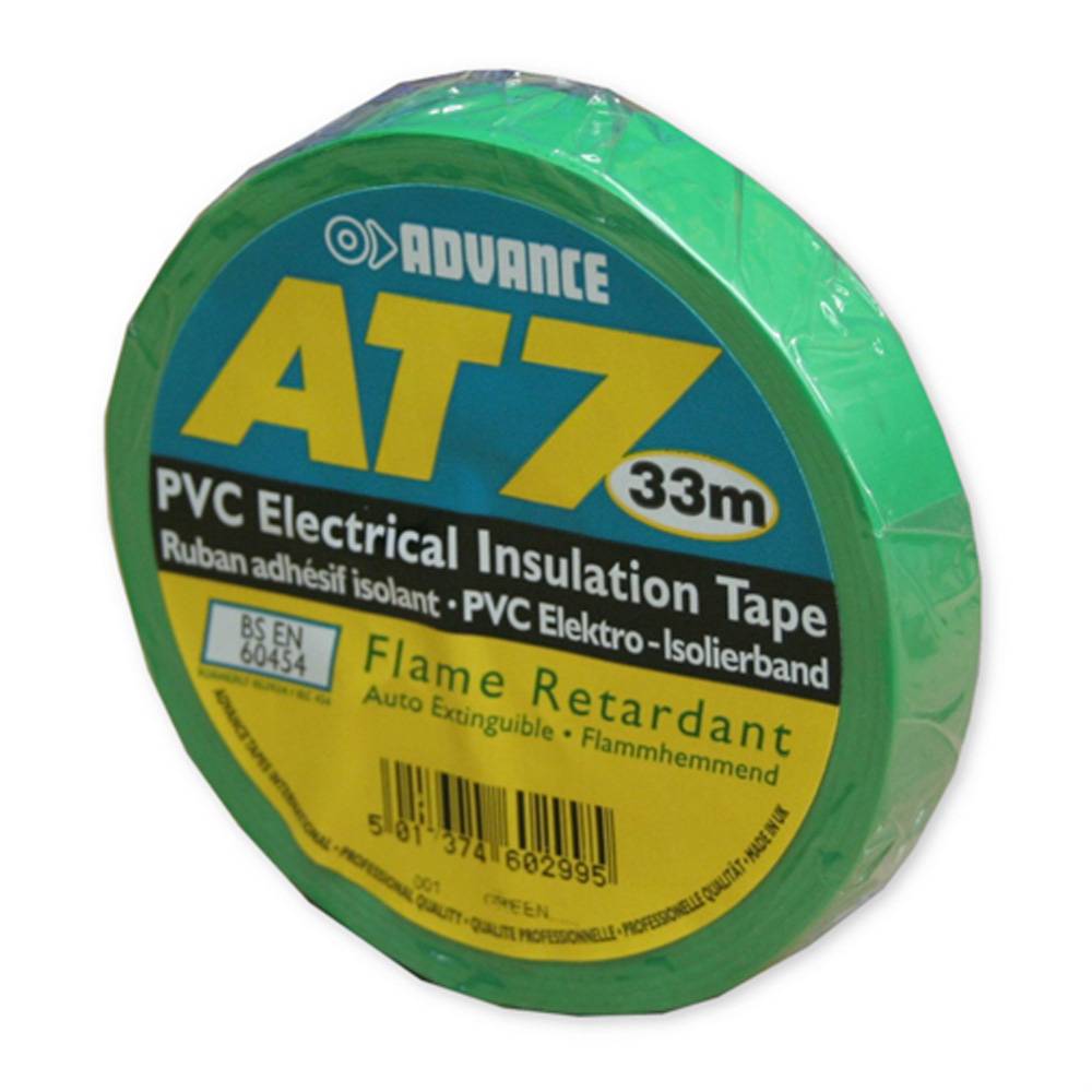 Image of Advance AT7 PVC tape 15mm 33m groen
