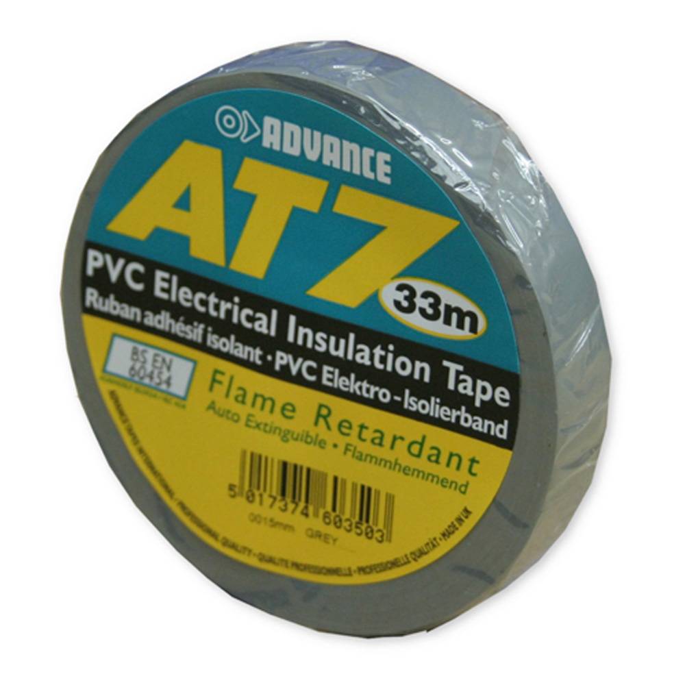 Image of Advance AT7 PVC tape 15mm 33m grijs