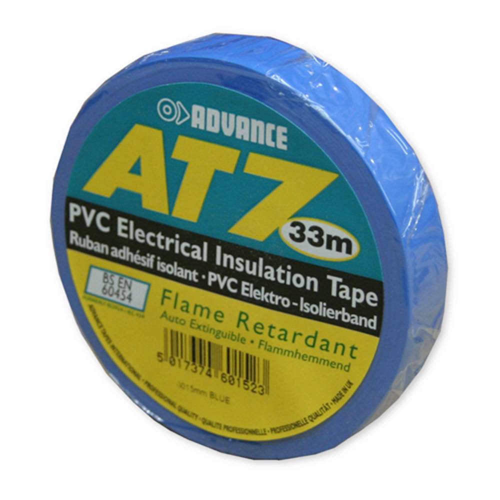 Image of Advance AT7 PVC tape 15mm 33m blauw