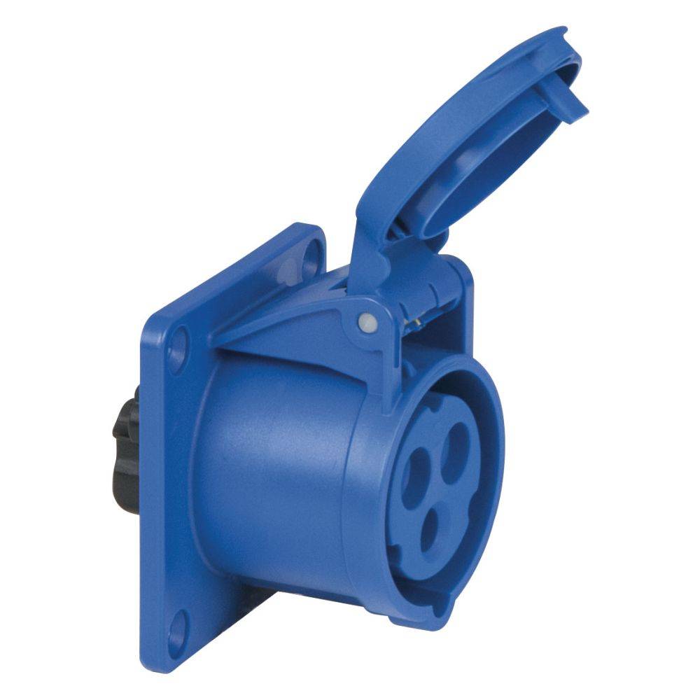 Image of PCE CEE 16A 3-polige inbouw socket female blauw