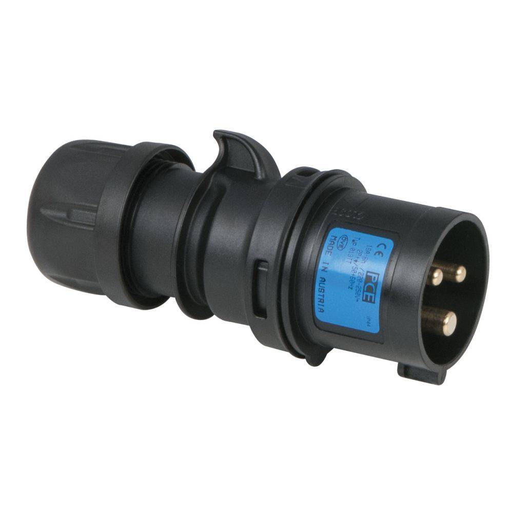 Image of PCE CEE 16A 3-polige stekker Turbo Twist zwart