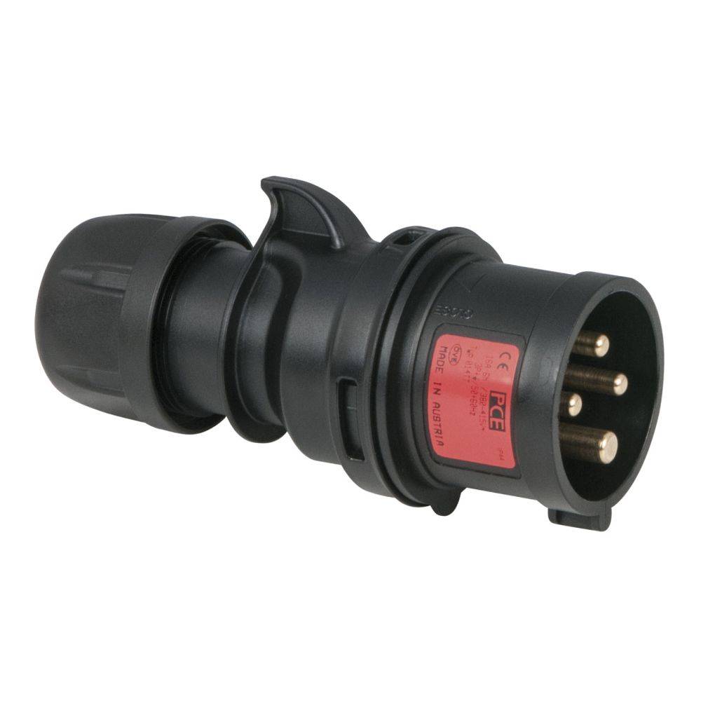 Image of PCE CEE 16A 4-polige stekker Turbo Twist zwart