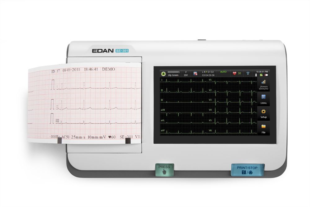 Edan SE-301 B Electrocardiograph, 3 Channel ECG - Medys | Medical ...