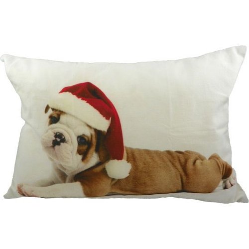 Sierkussen Kerst Bulldog Sierkussen Kerst Bulldog