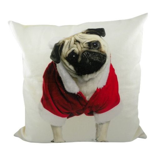 Sierkussen Kerst Mops Sierkussen Kerst Mops