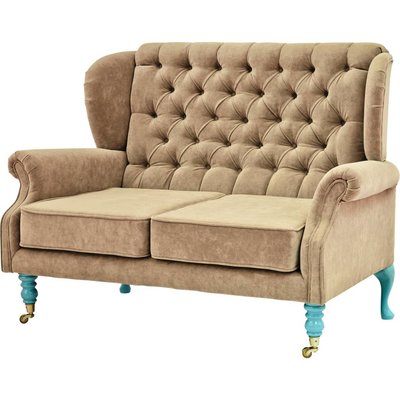 Rice Twee-zitter sofa met beige fluweel